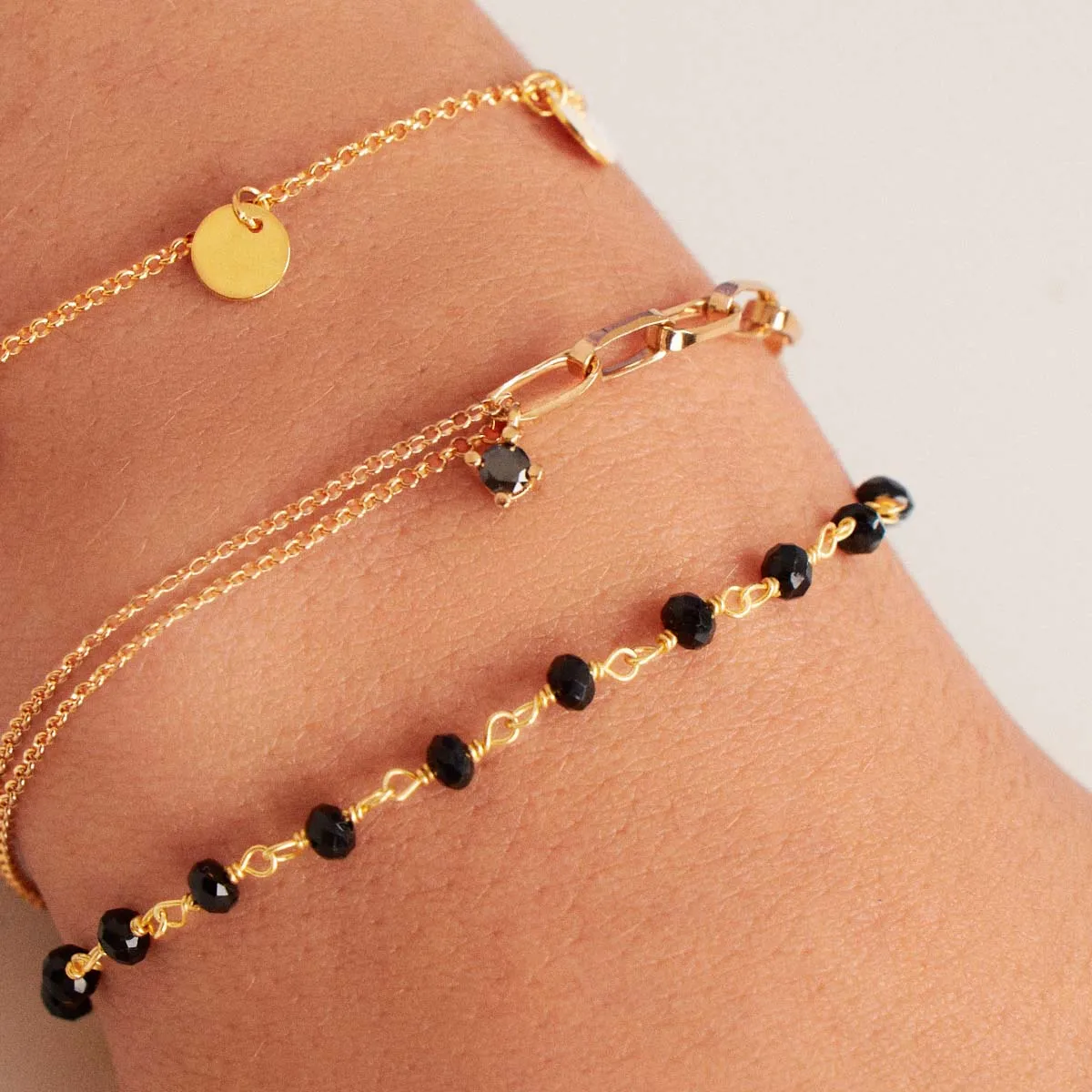 Chic Spark Black Gold Bracelet