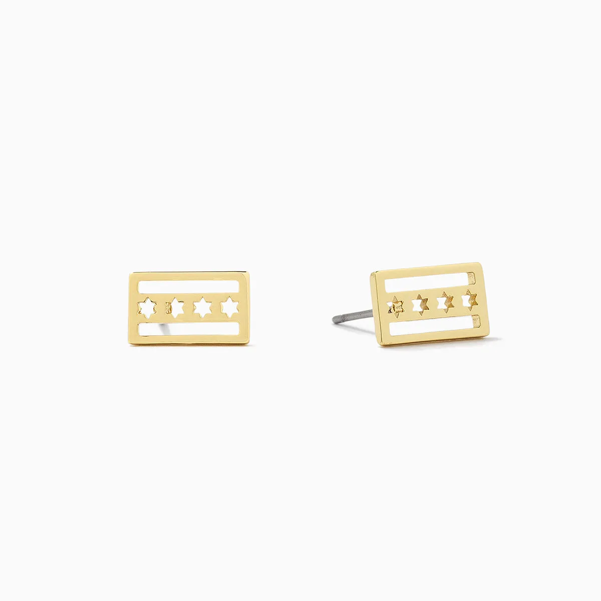 Chicago Flag Stud Earrings