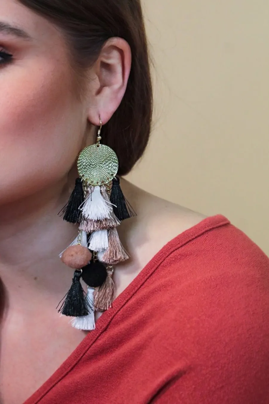 Claire Tiered Tassel Earrings