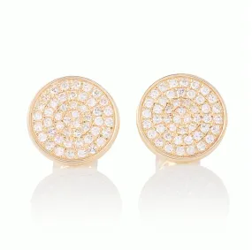 Classic Pave Diamond Disc Studs