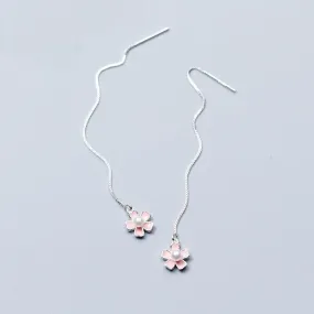 Classy Flower Chain Earrings