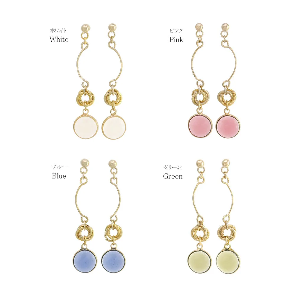 Clear Circle Drop Plastic Post Earrings