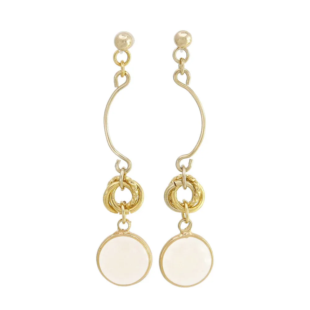 Clear Circle Drop Plastic Post Earrings