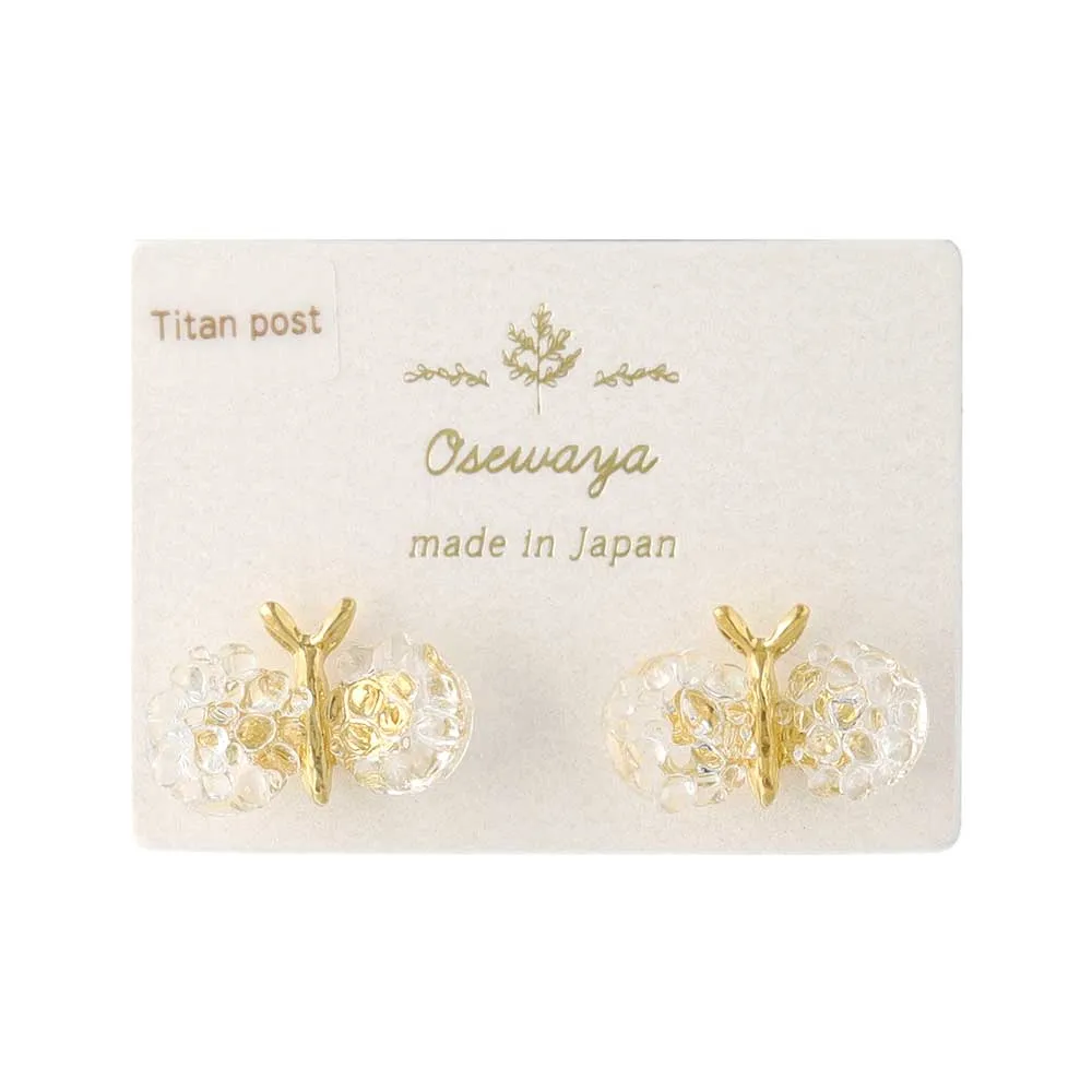 Clear Wing Butterfly Studs