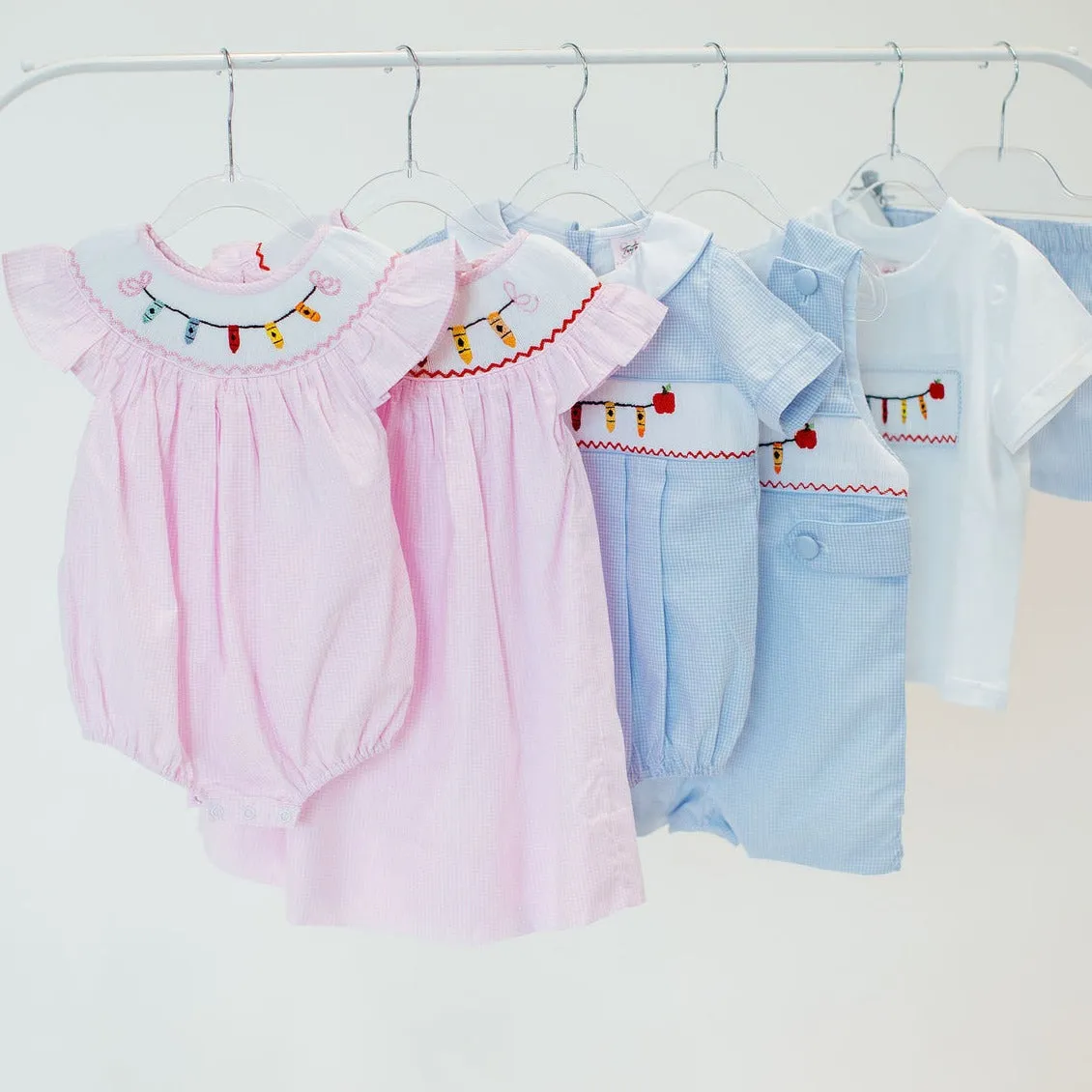 Color Me Smocked Baby Boy Bubble Outfit - Adorable Spring/Summer Romper with Playful Design