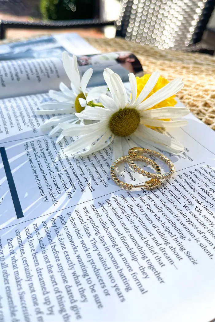 Crystal Hinged Hoops