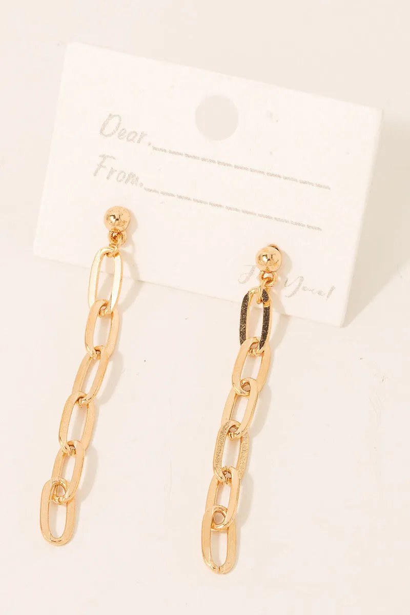 Dainty Chain Dangle Earrings - 2 Colors