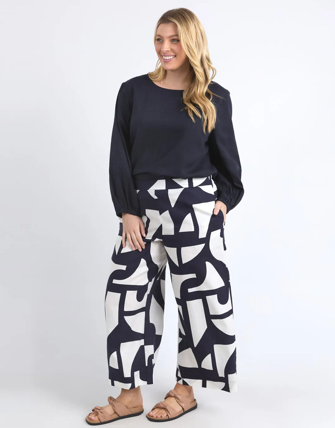 Dali Abstract Pant - Midnight Abstract Print