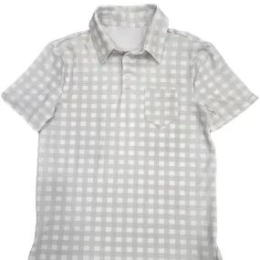 Davis Pocket Polo - Cafe Au Lait Gingham