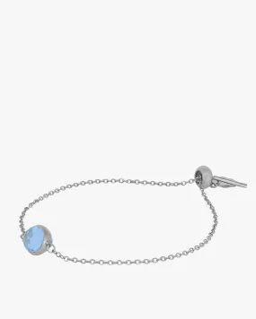 December Birthstone Uniqueness Signature Bracelet, Silver