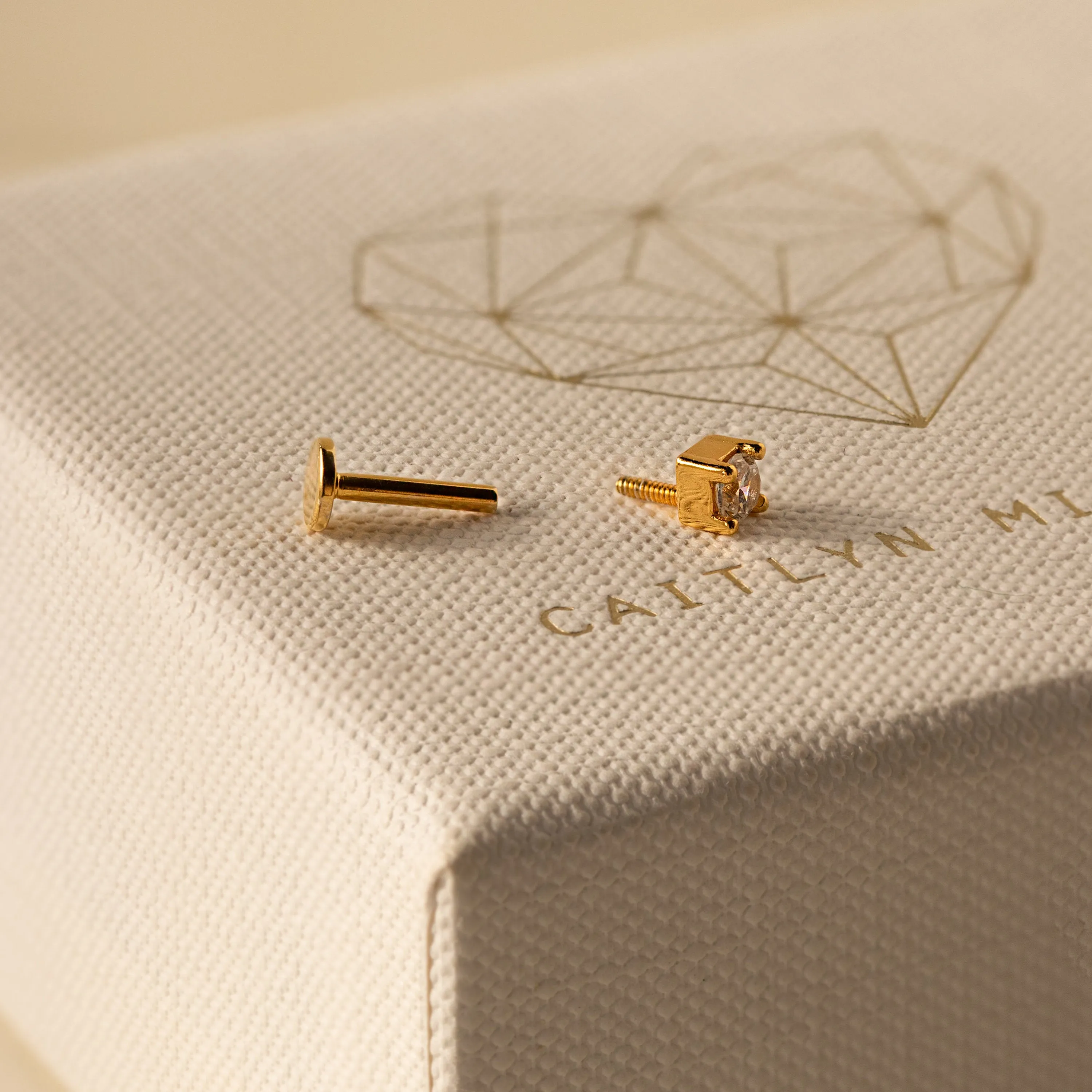 Diamond Flatback Studs Set