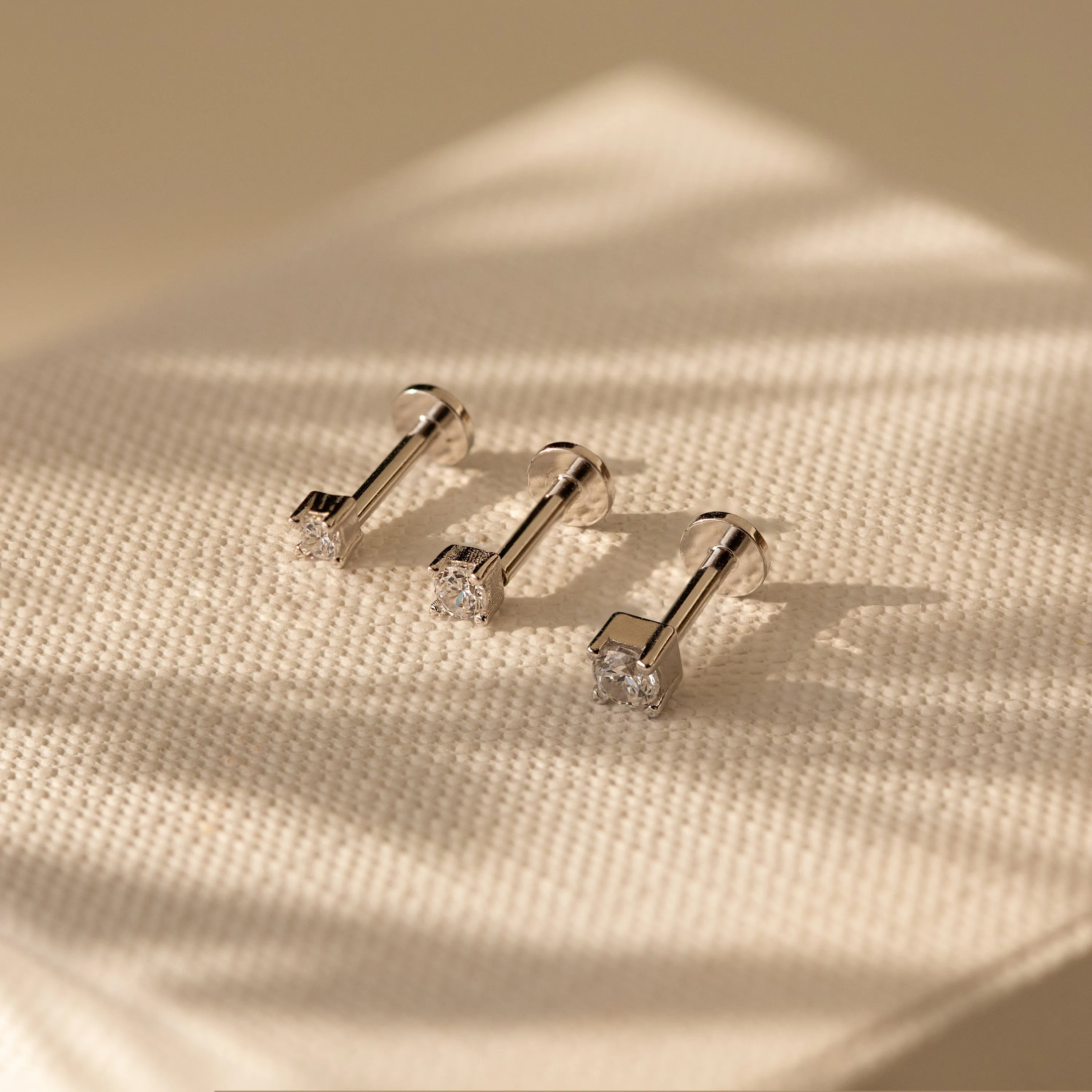 Diamond Flatback Studs Set