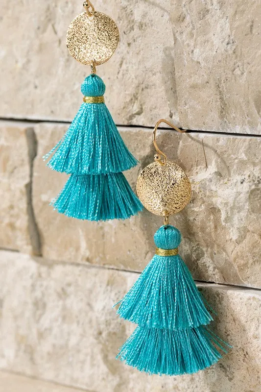 Disc & Tassel Earrings