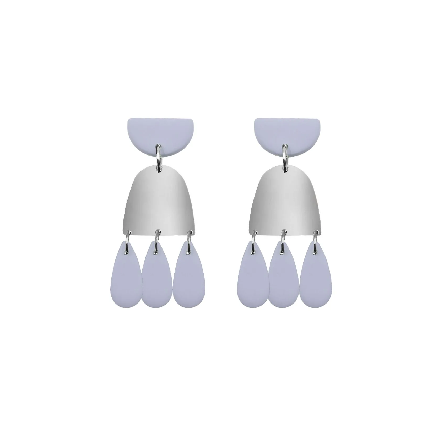 Doris Collection - Silver Lilac Earrings