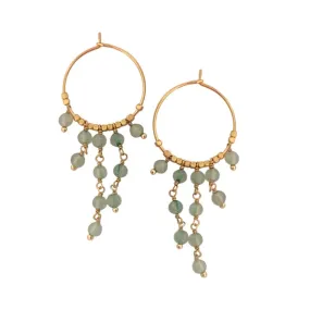 EARRING DANCY HOOP AVENTURINE