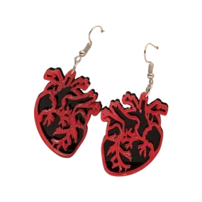 Earrings - Anatomical heart drops