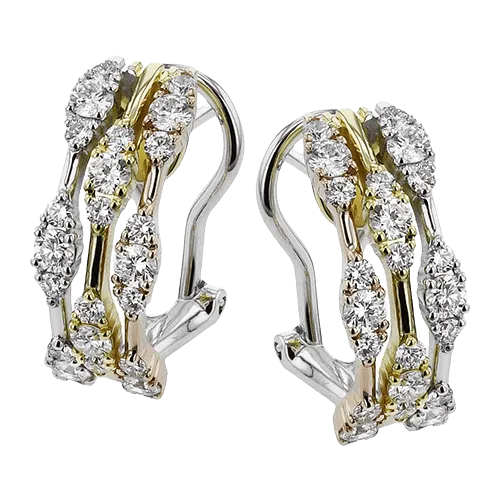 Earrings in 18k Gold with Diamonds