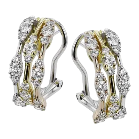 Earrings in 18k Gold with Diamonds