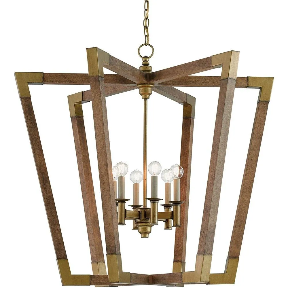 Earthy Geometric Chandelier