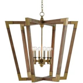 Earthy Geometric Chandelier