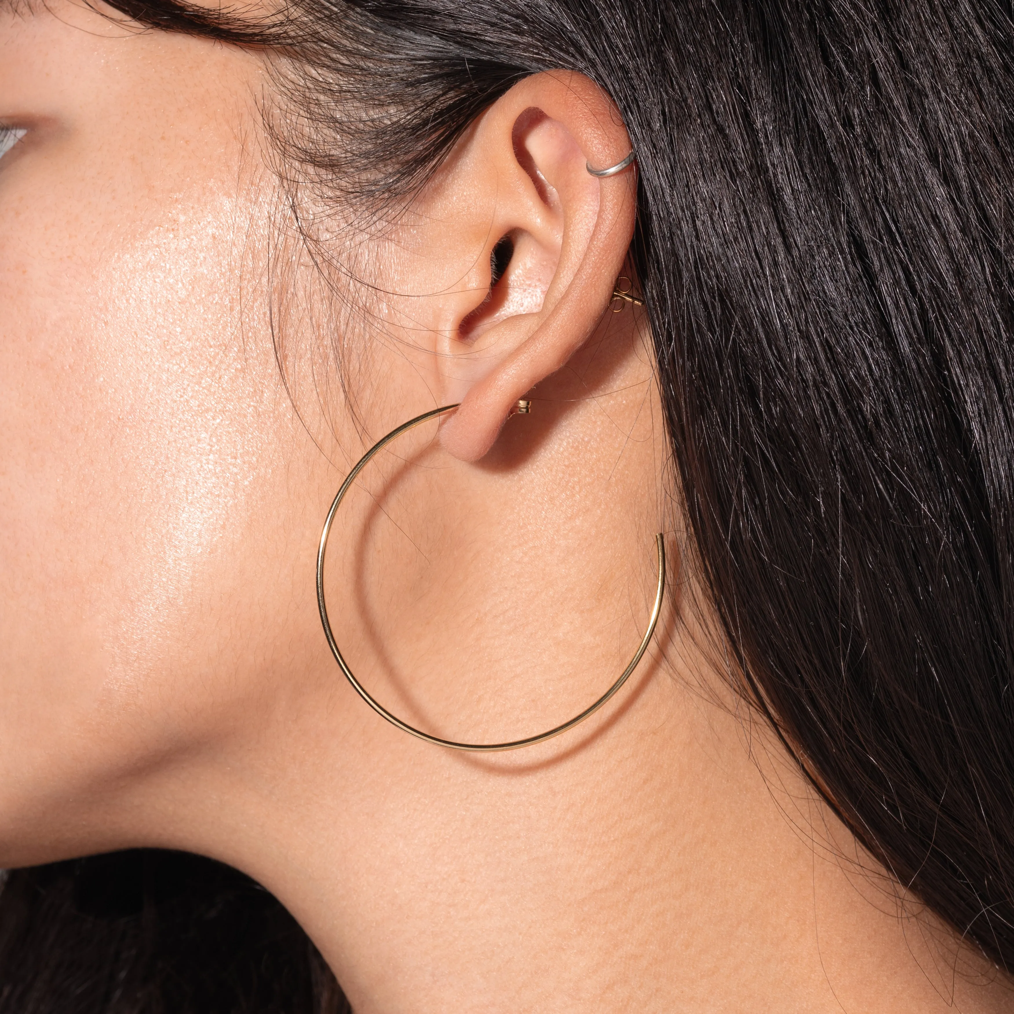 Editor Statement Hoop Earrings 55mm