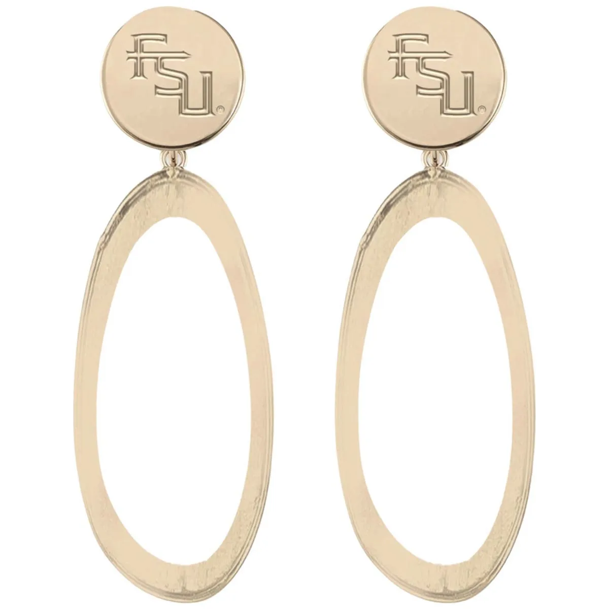 Emerson Street Stacked FSU Gold Hoop Earrings