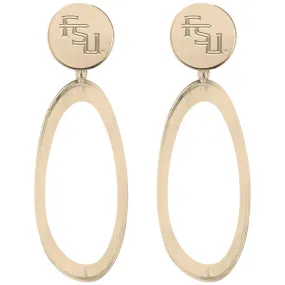 Emerson Street Stacked FSU Gold Hoop Earrings