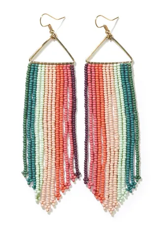 Emilie Beaded Fringe Earrings