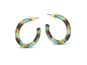 Emily Tiny Hoop Resin Earrings