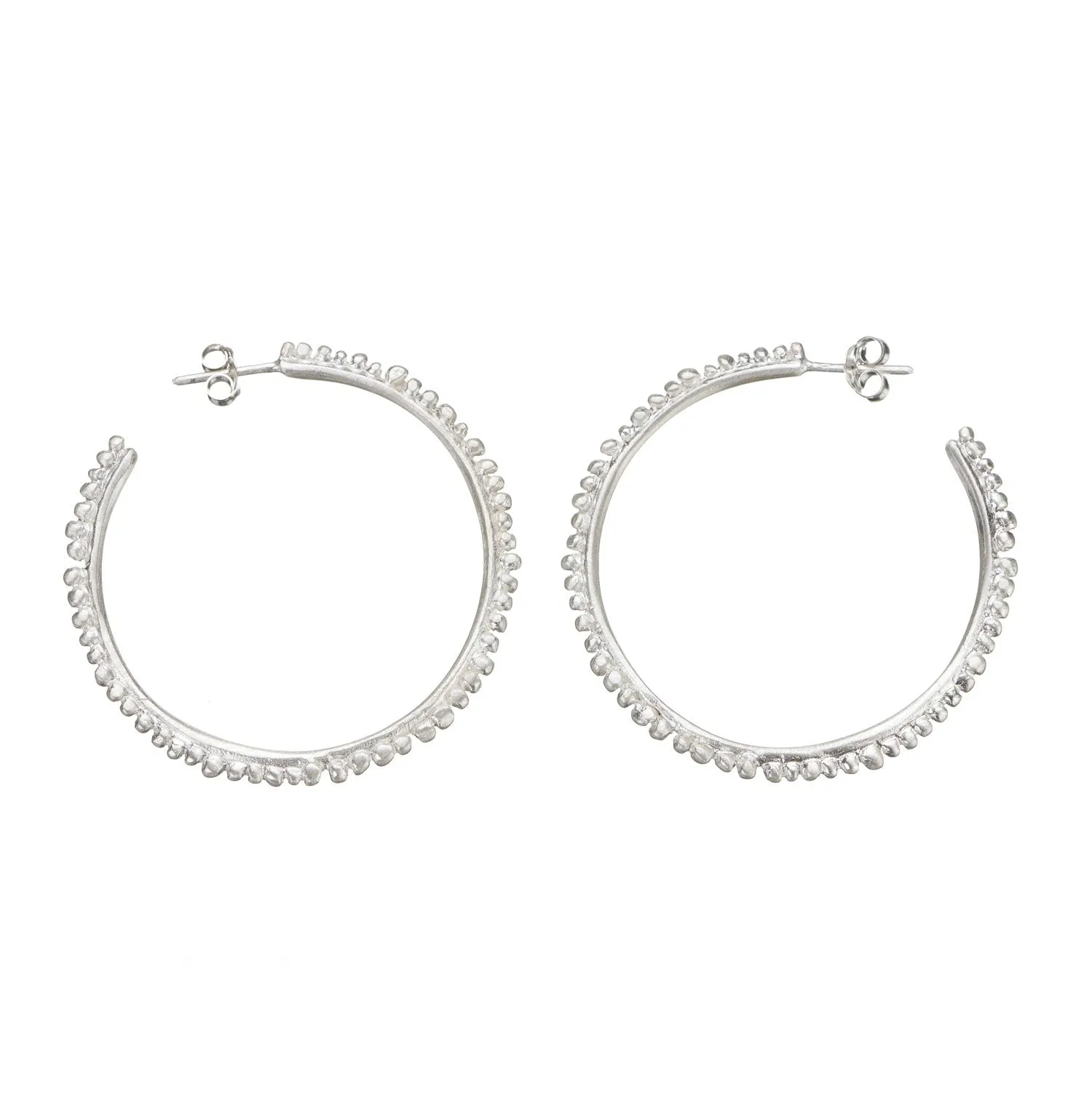 Flora Halo Silver Hoops Large - Shabana Jacobson