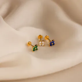 Flower Flat Back Studs Set