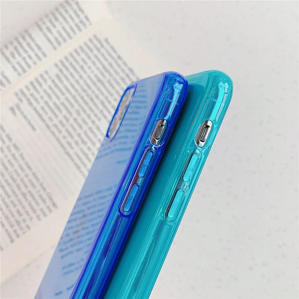 Fluorescent Solid Colour Transparent Phone Case