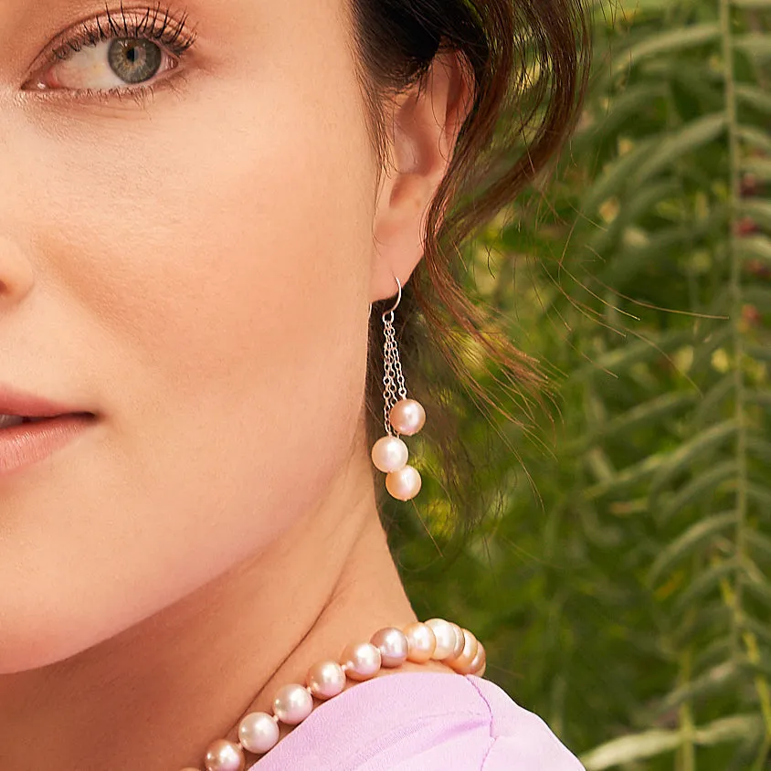 Freshwater Multicolor Pearl Cluster Earrings