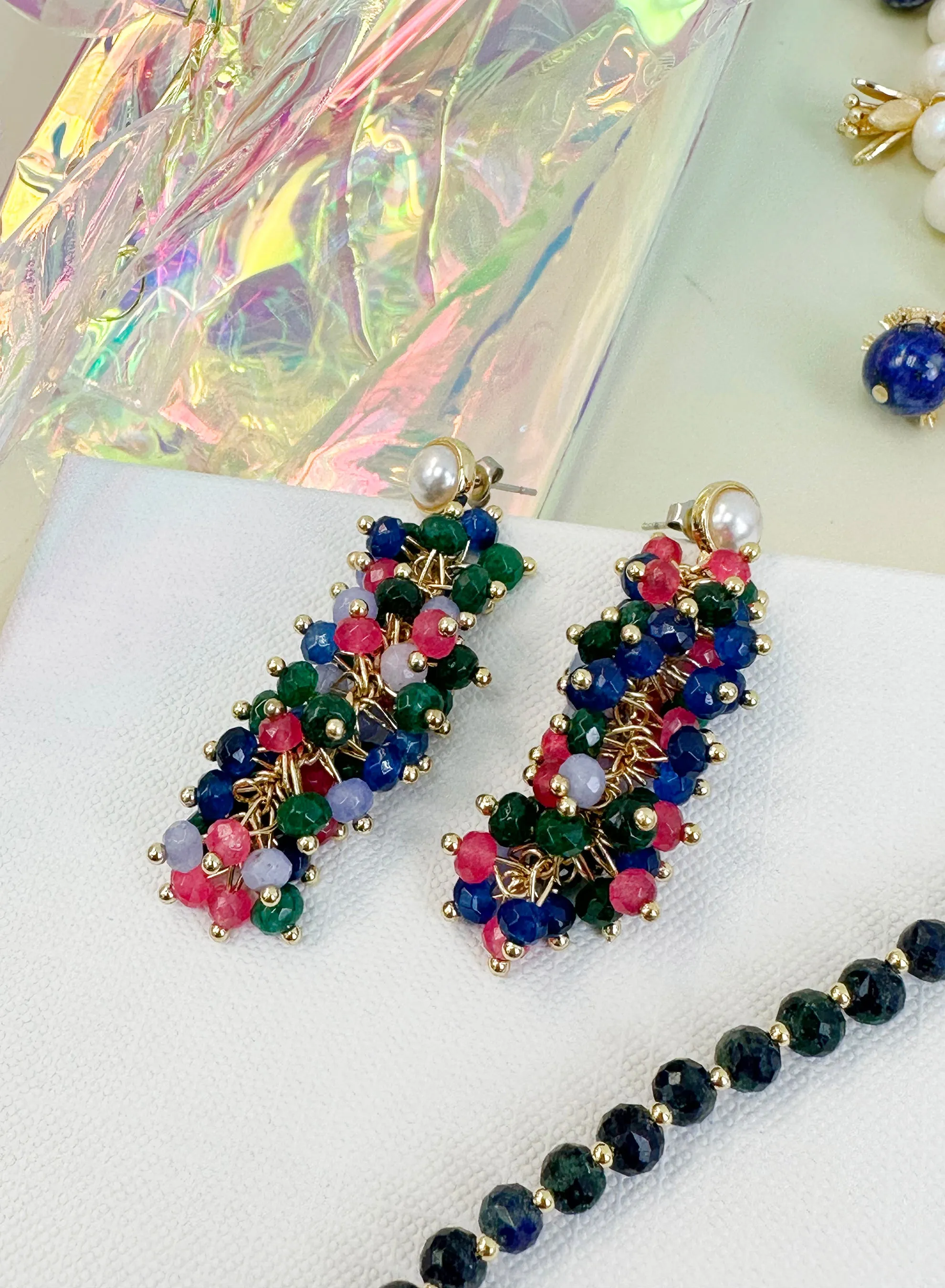 Fruity Colorful Gemstone Earrings JE015