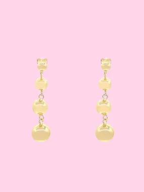 Gold Beaded Earrings