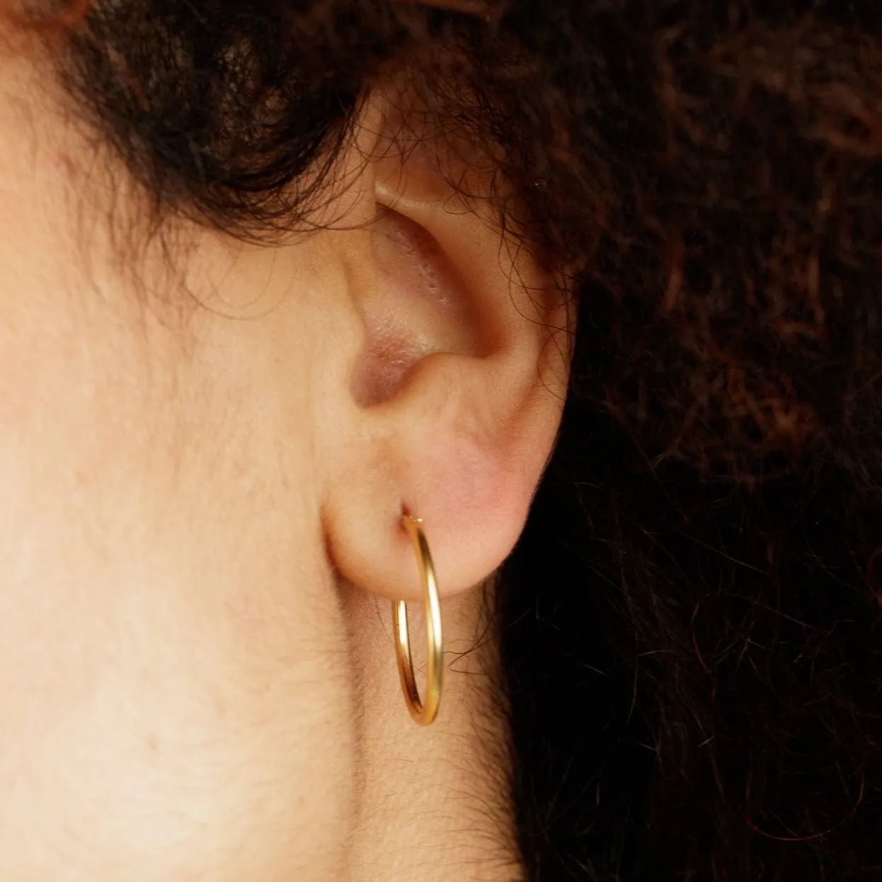 Gold Plated Classic Maxi Hoop Earrings