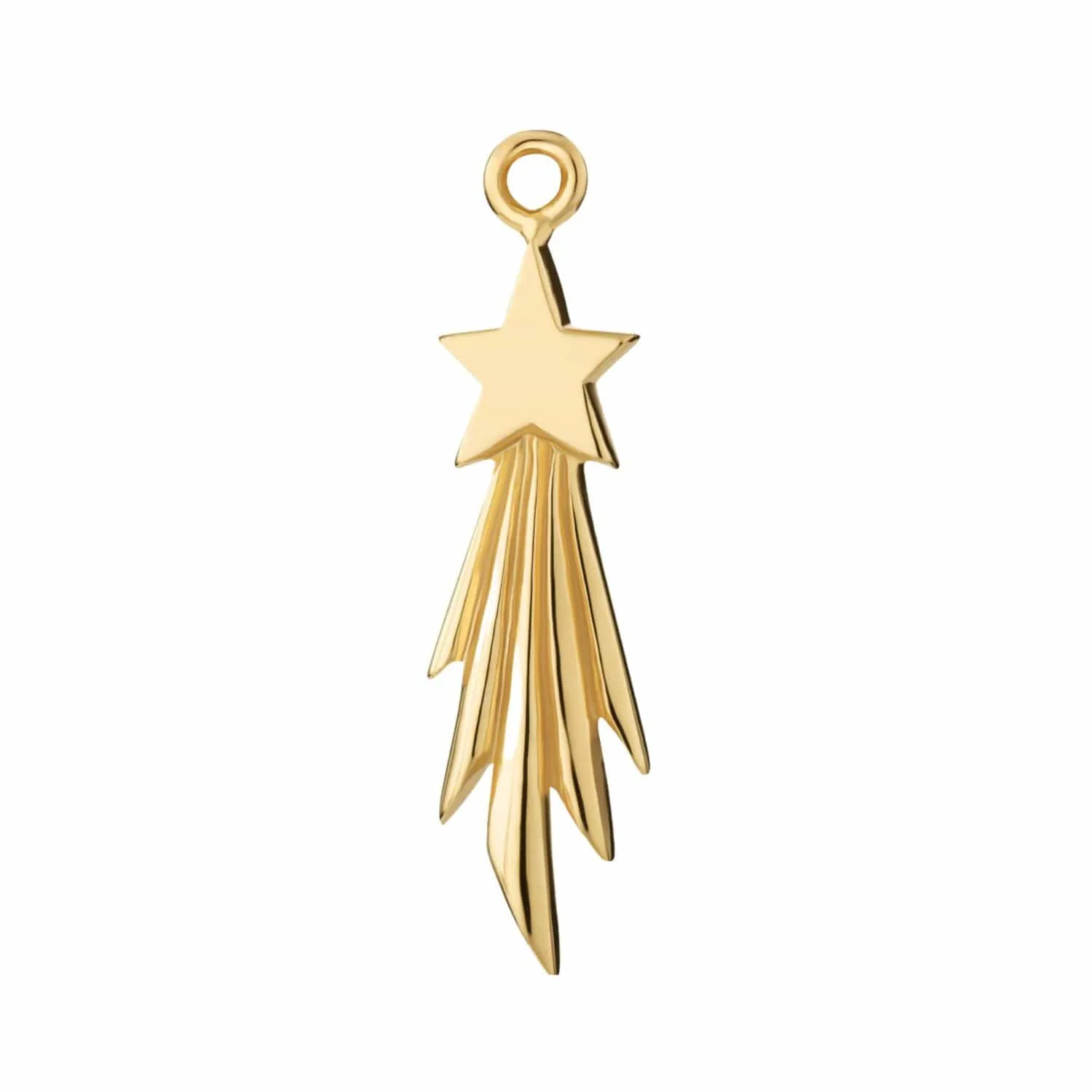 Gold Plated Shooting Star Single Earring Charm