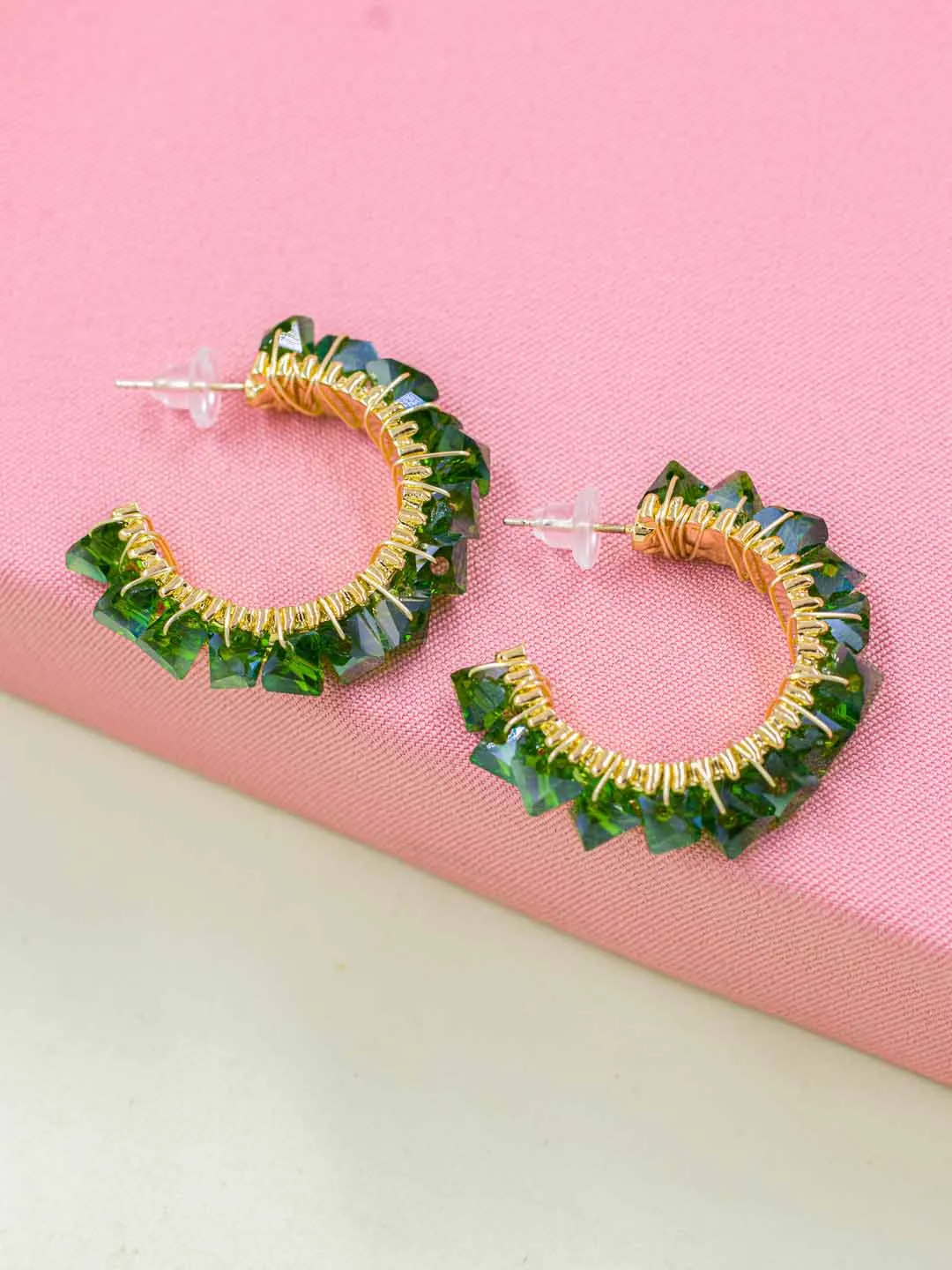 Green Henriette Hoops