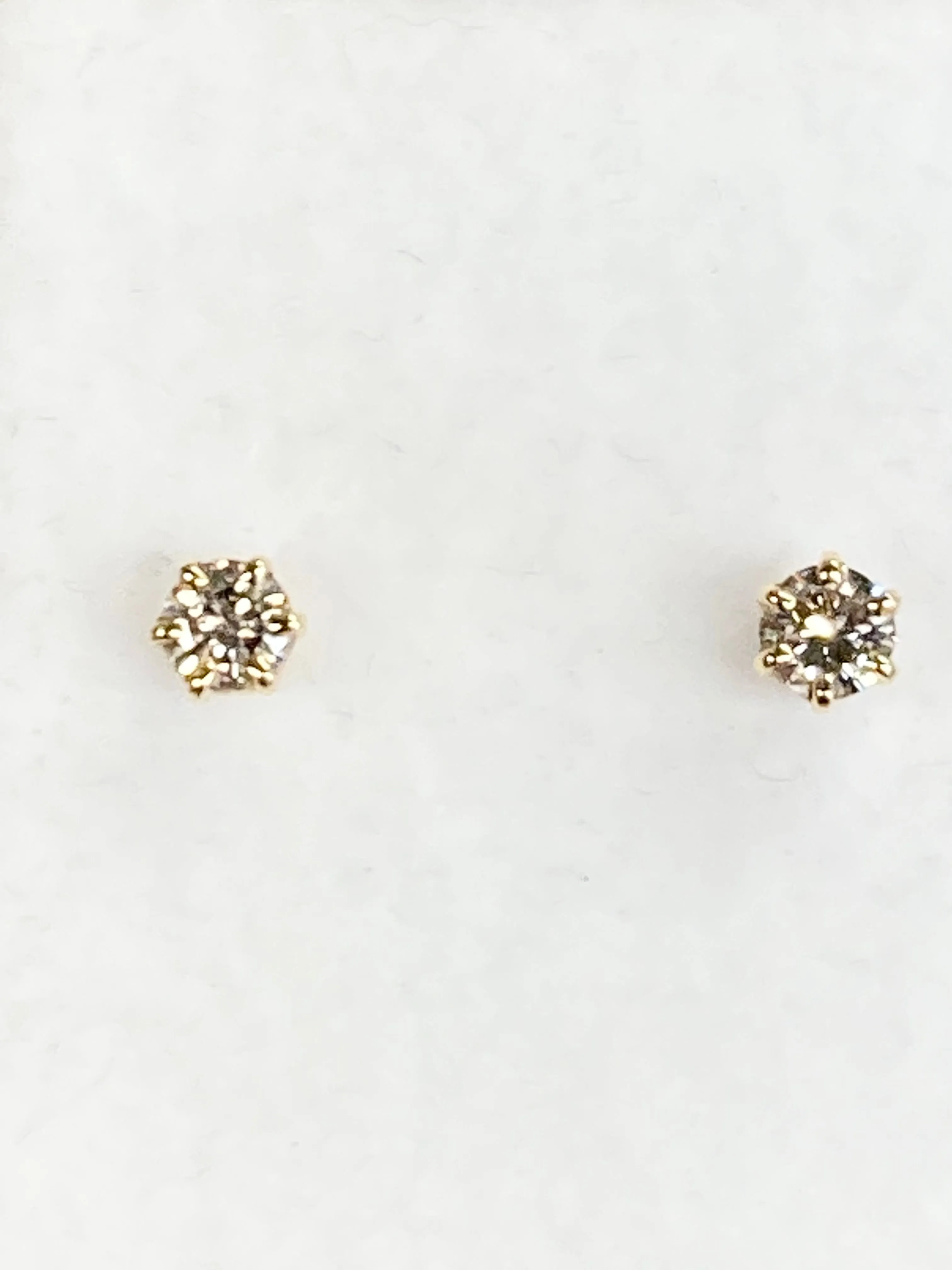 Half Carat Diamond Gold Earrings