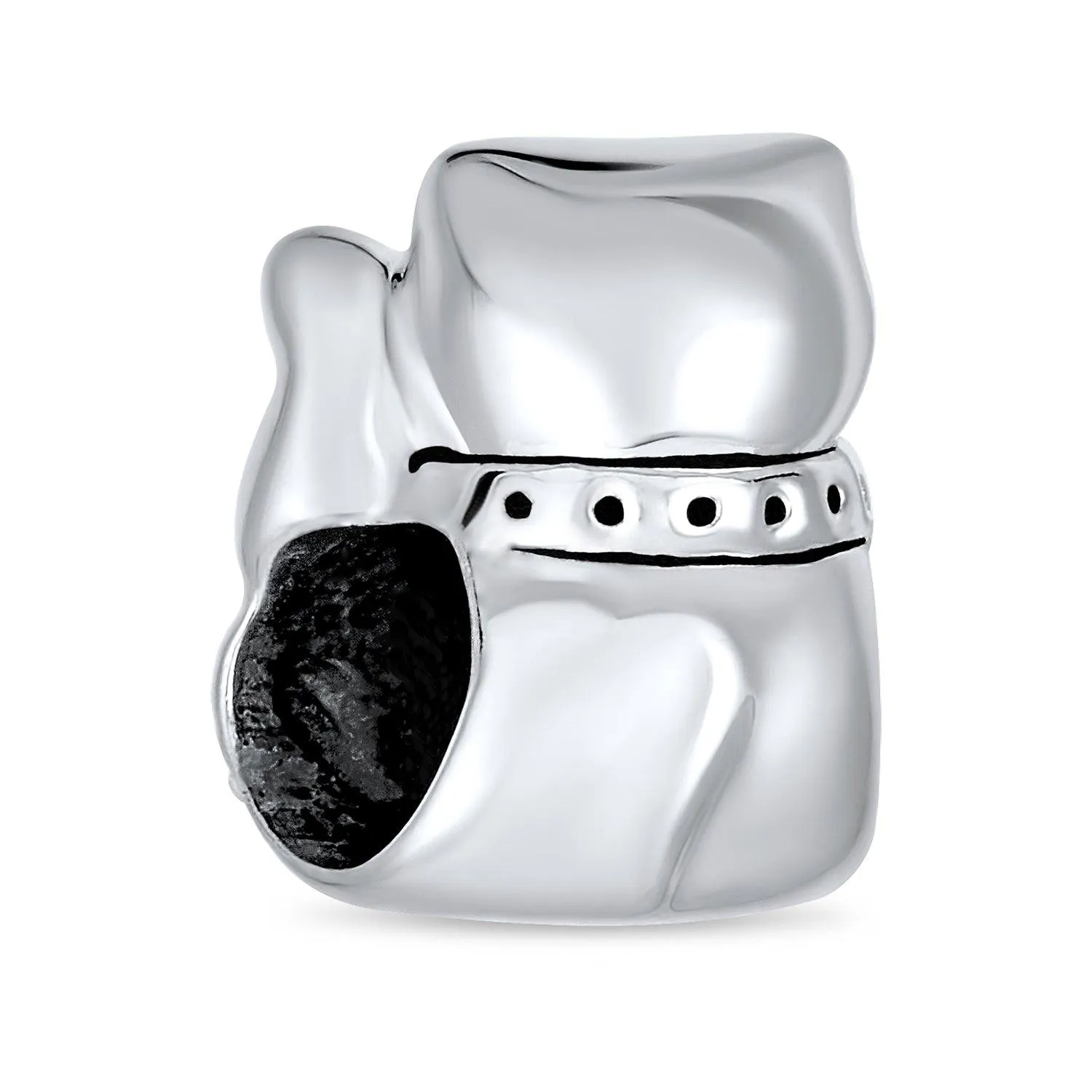 Heart Kitten Pet Words I Love My Cat Charm Bead .925Sterling Silver