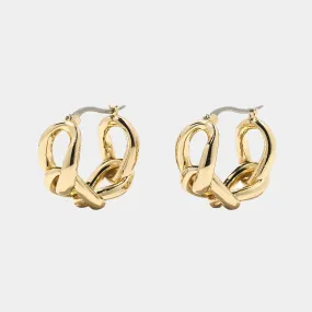 Hudson Chain Link Hoop Earrings