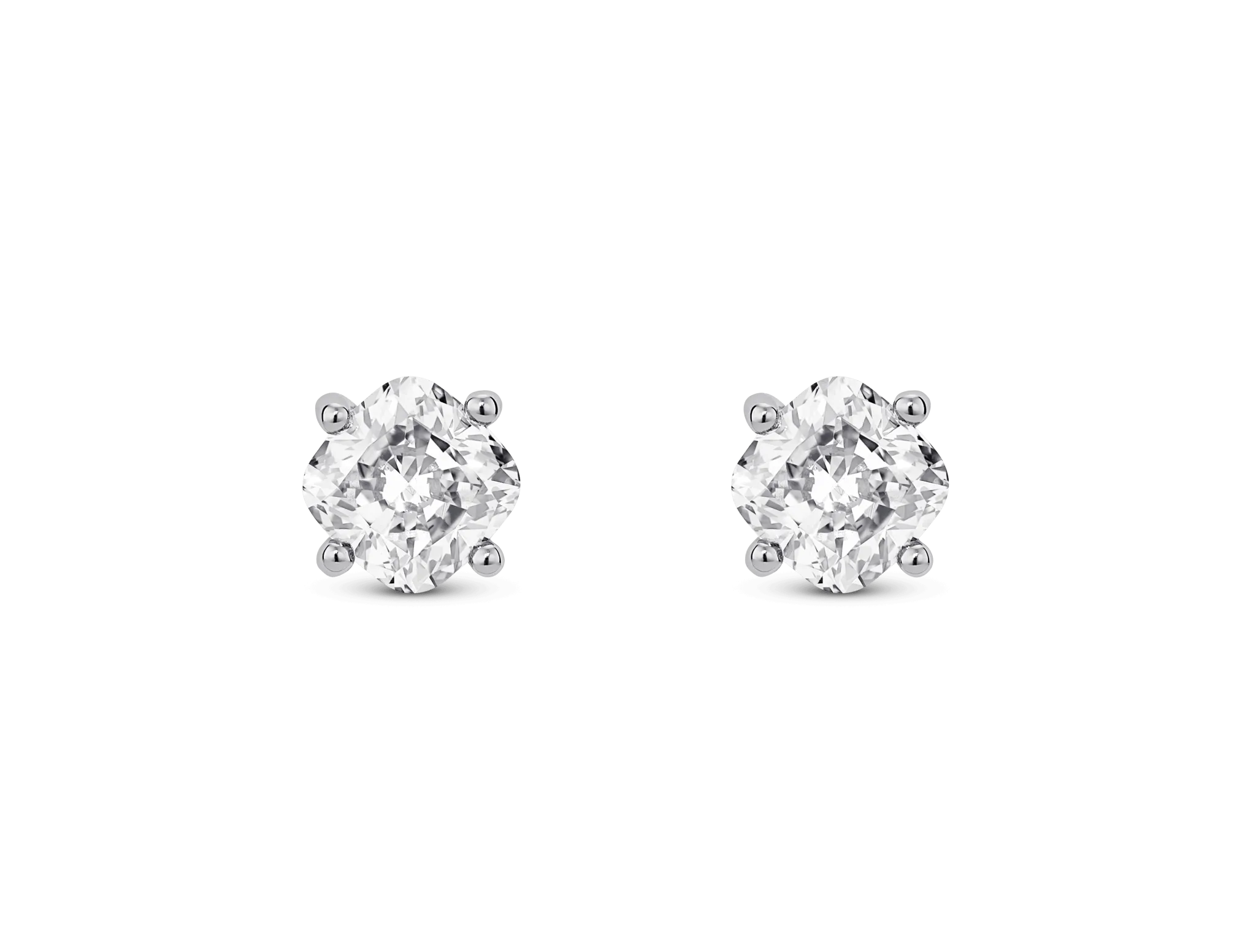 Lab-Grown Diamond 1ct. tw. Cushion Cut 14k Gold Studs | White