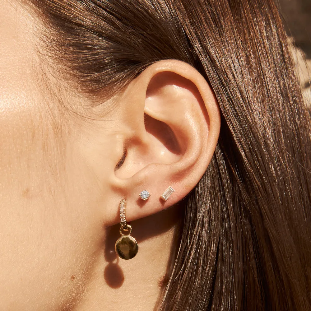 Laboratory-Grown Diamond Round Stud Earrings in 10k Gold