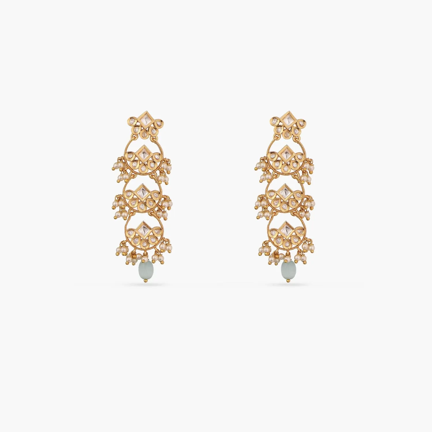 Linita Three Layer Kundan Earrings