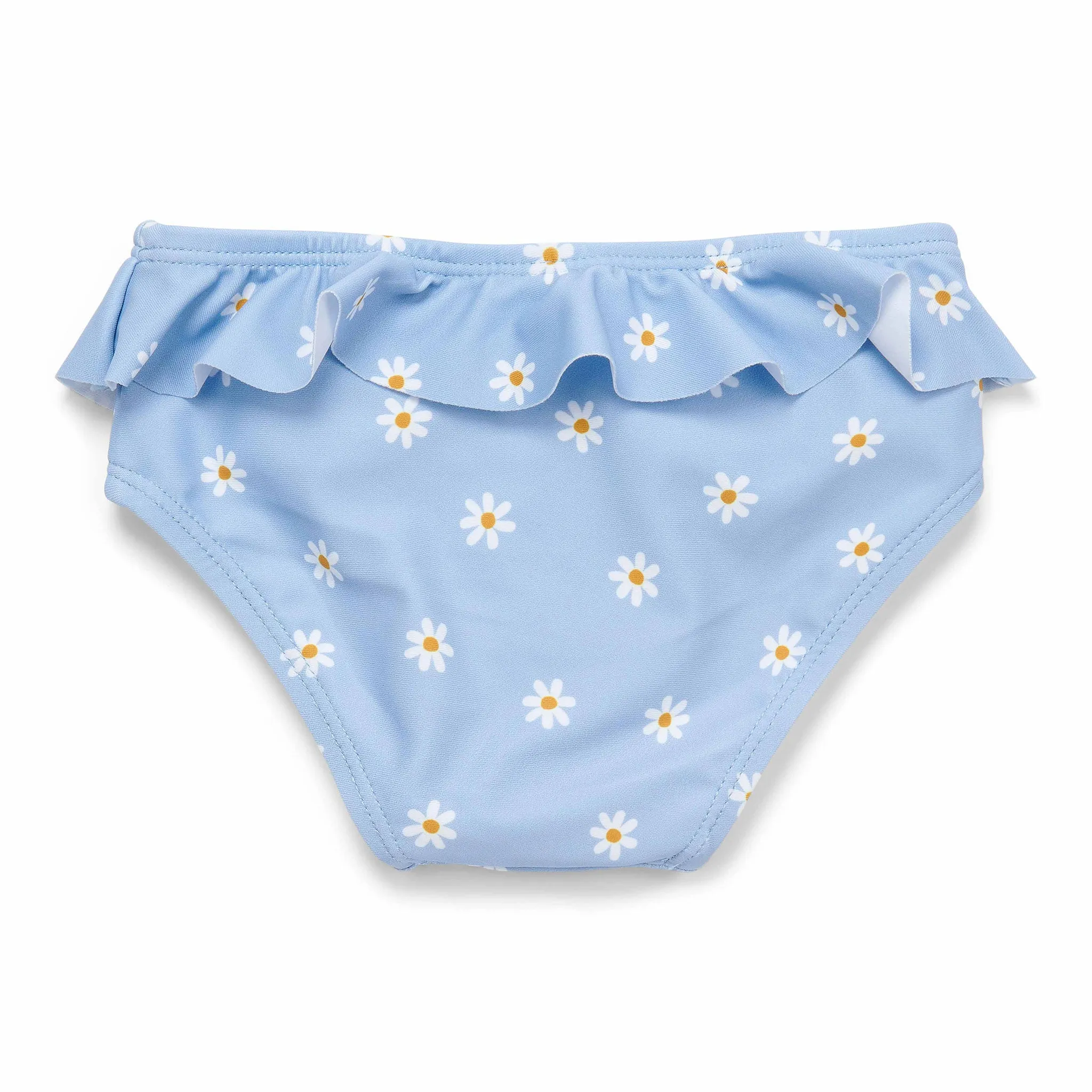 Little Dutch Flounce Bikini Bottoms Daisies Blue