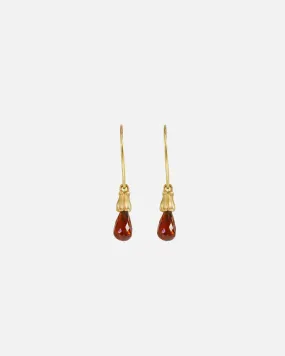 Little Mirror Bead Drops with Garnet