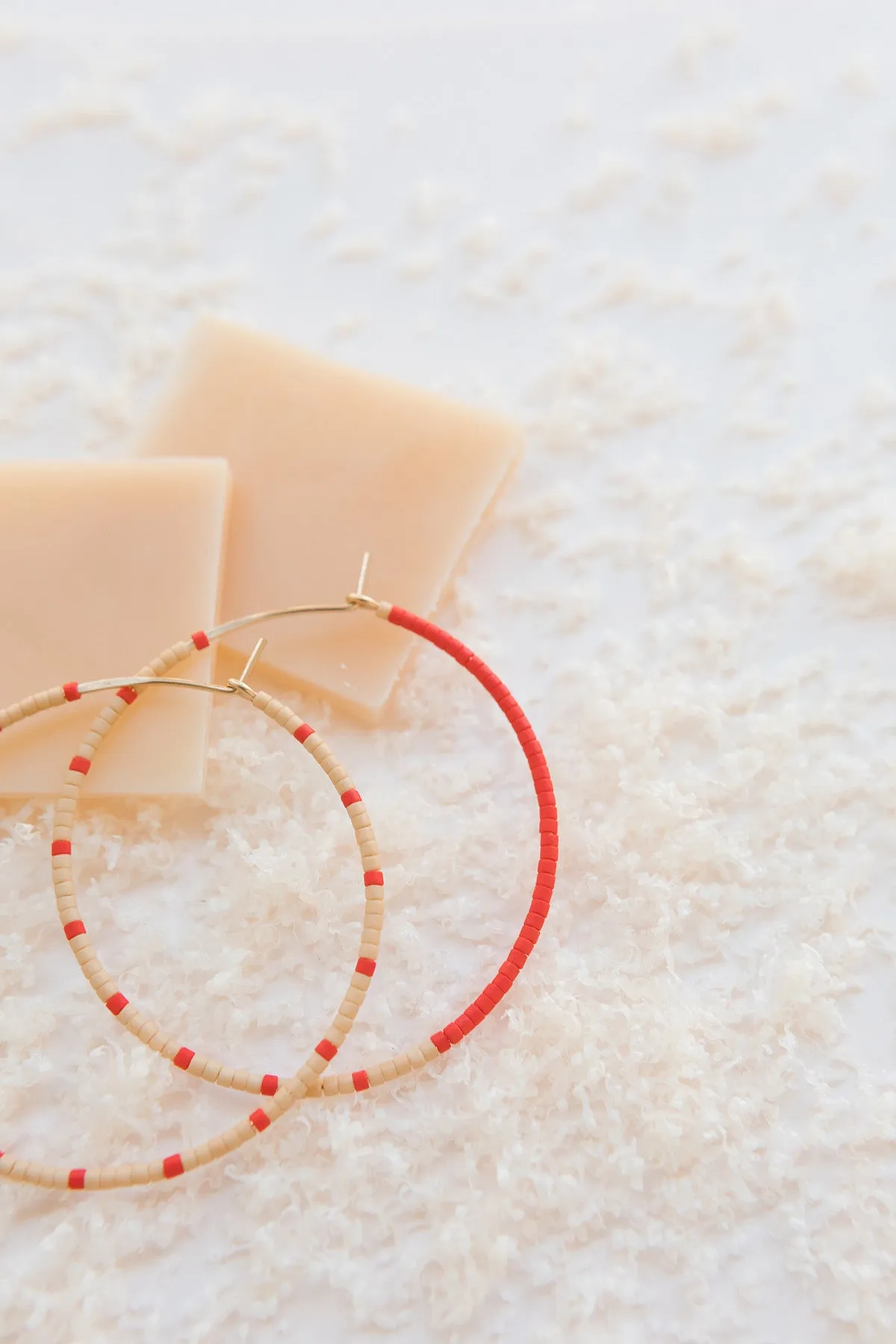 Loma Earrings, Blush/Red