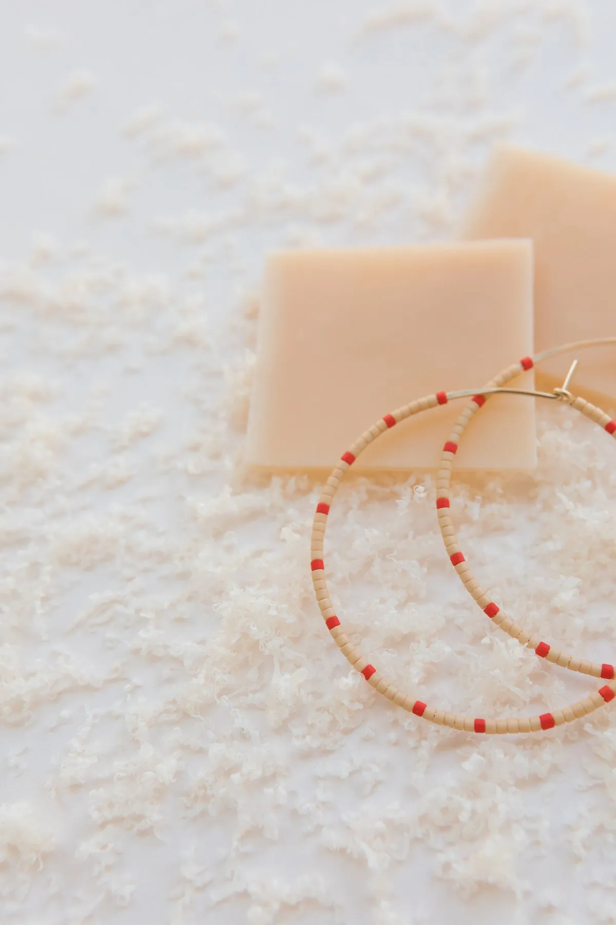 Loma Earrings, Blush/Red