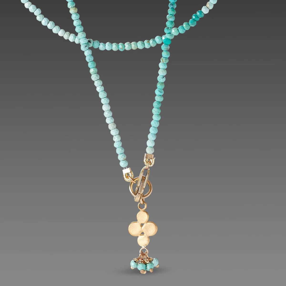 Long Ombre Turquoise Necklace