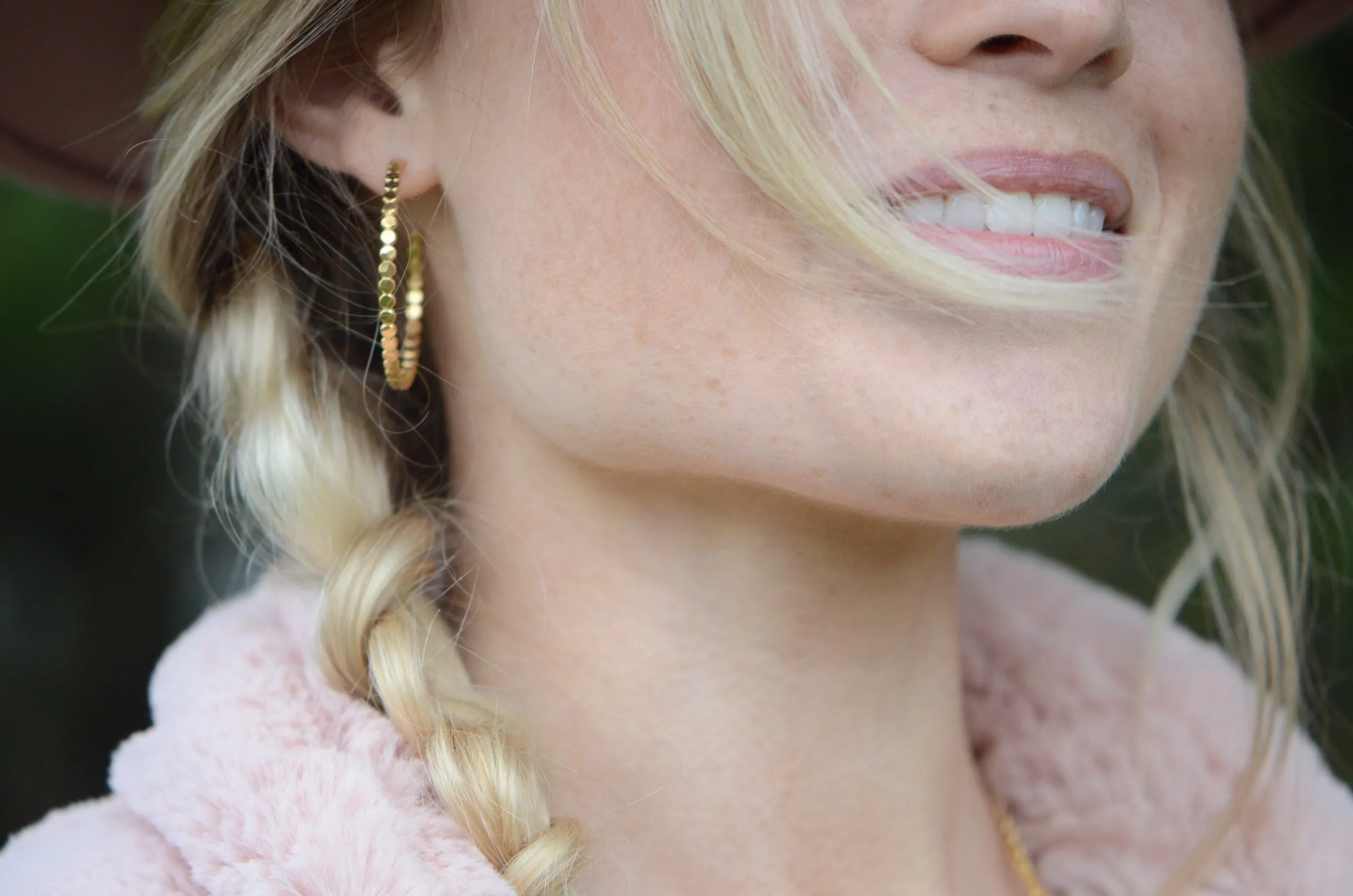 Marble Hoop Earrings